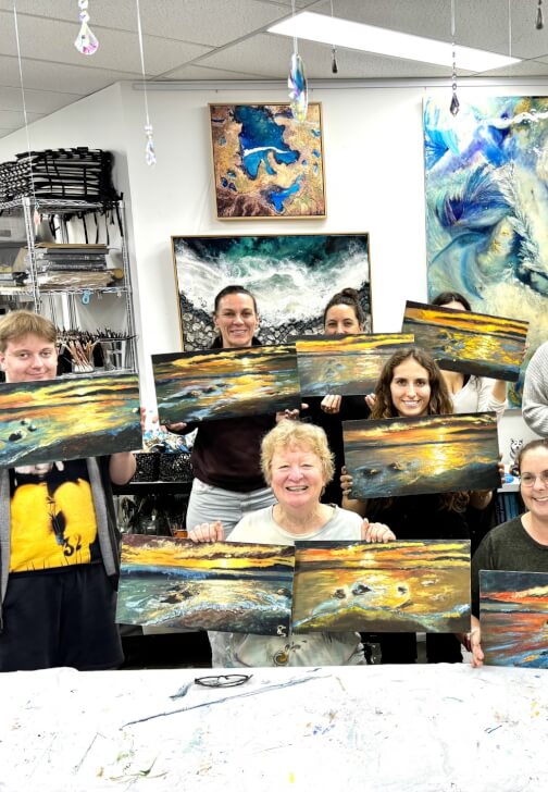 Step-by-Step Acrylic Painting Workshop: Seascape Sunset