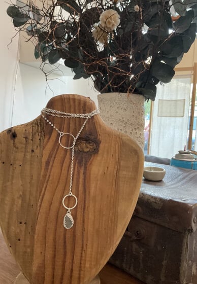 Sterling Silver Threader Necklace Class: Sea Glass Setting