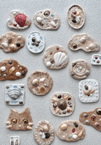 Stone and Shell Magnet Sculpture Class