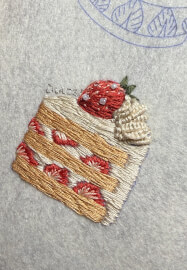 Strawberry Cake Brooch Embroidery Class
