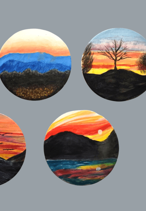 Sunset Dream Ceramic Coaster Kit