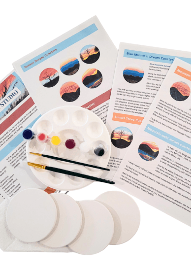 Sunset Dream Ceramic Coaster Kit