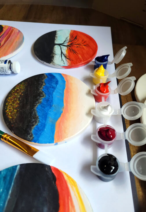 Sunset Dream Ceramic Coaster Kit