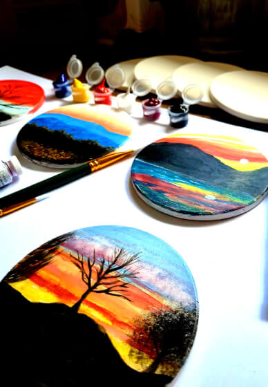 Sunset Dream Ceramic Coaster Kit