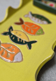 Sushi Stencil Platter - Pottery Workshop