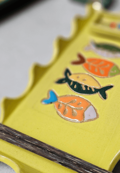 Sushi Stencil Platter - Pottery Workshop