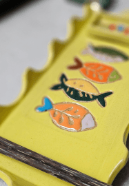 Sushi Stencil Platter - Pottery Workshop