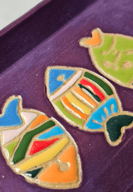 Sushi Stencil Platter - Pottery Workshop
