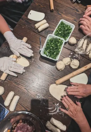 Taiwanese Pepper Bun Class with Drink Pairings and Dinner