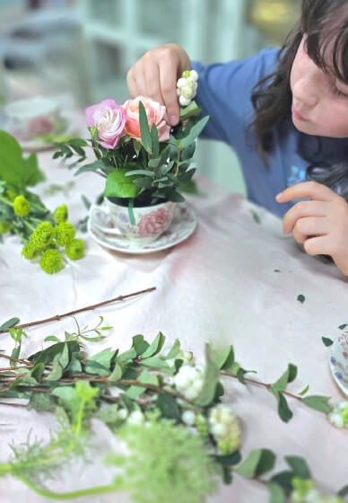 Teacup Posies with Mum and Morning Tea