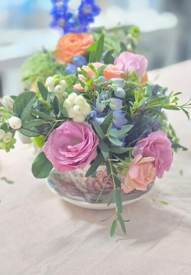 Teacup Posies with Mum and Morning Tea