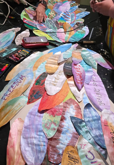 Team Building Paint and Create Angel Wings Workshop