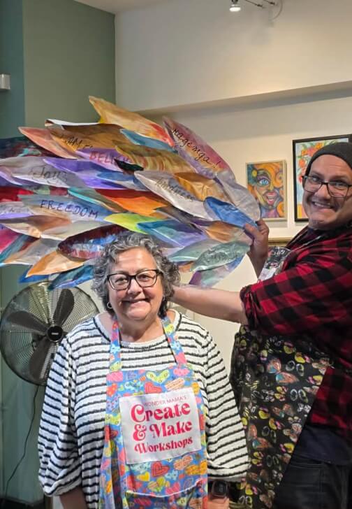 Team Building Paint and Create Angel Wings Workshop