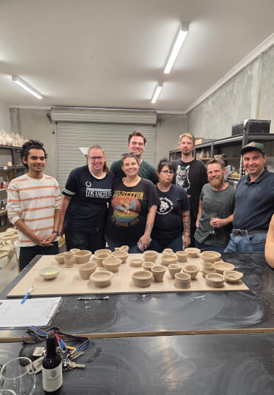 Team Building Wheel Throwing Class 2 Hours