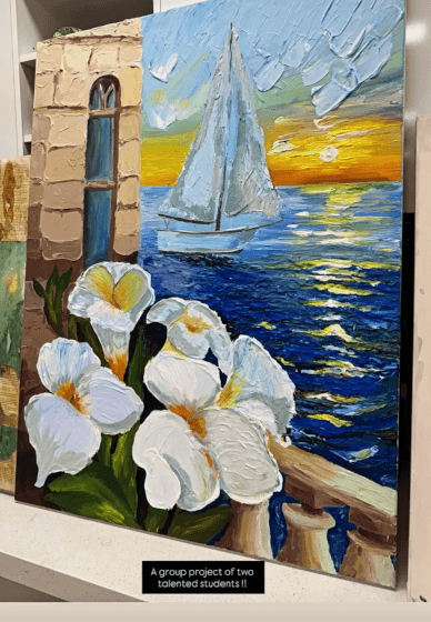 Textured Acrylic Painting Workshop (At Your Home)