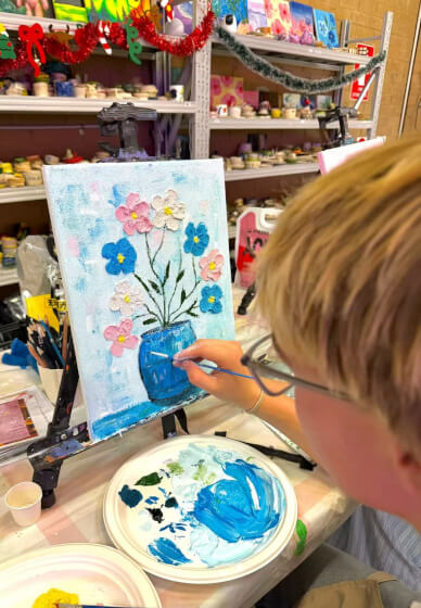 Textured Art Paint and Sip Class