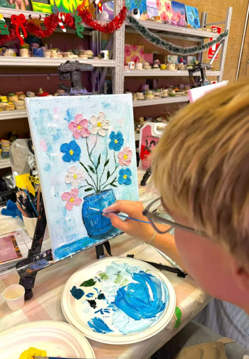 Textured Art Paint and Sip Class