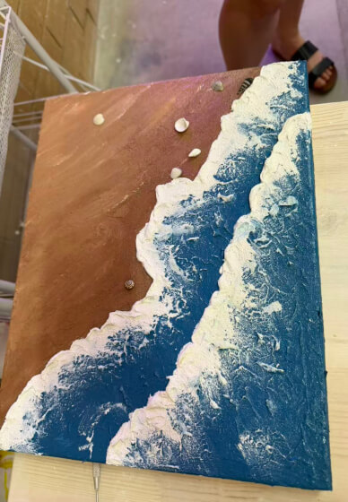 Textured Art Paint and Sip Class