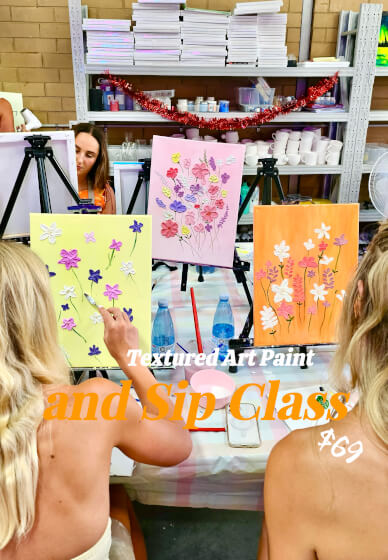 Textured Art Paint and Sip Class
