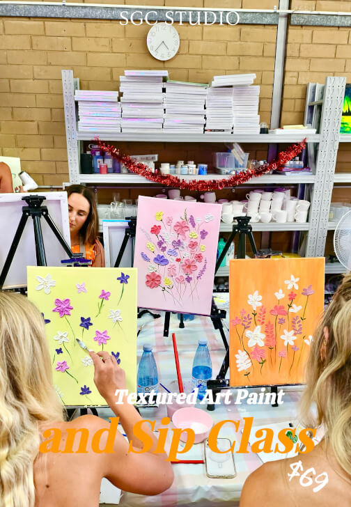 Textured Art Paint and Sip Class