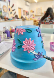 Textured Flower Plant Pots Workshop