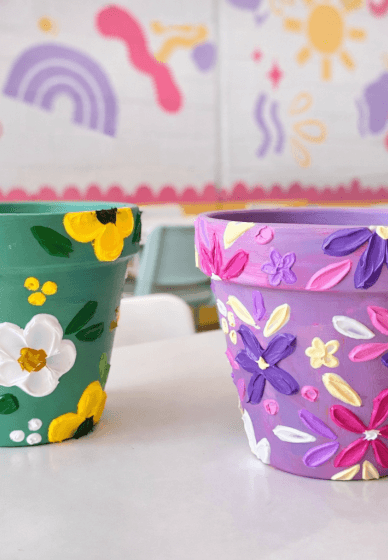 Textured Flower Plant Pots Workshop