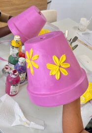 Textured Flower Plant Pots Workshop