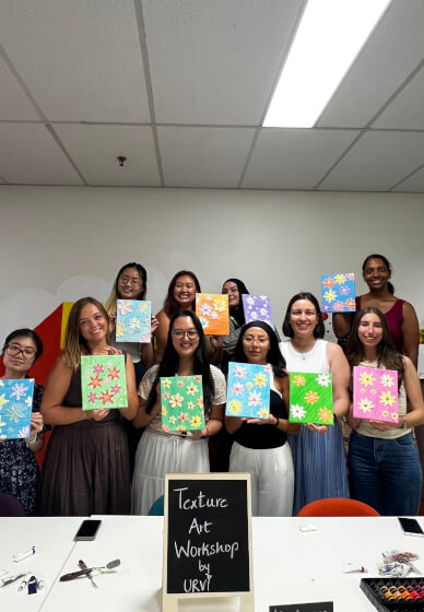 Textured Paint and Sip Class: Petals