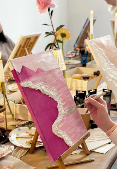 Textured Paint and Sip Workshop