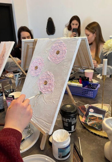 Textured Paint and Sip Workshop
