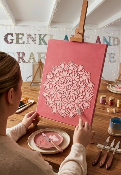 Textured Stencil Art Class