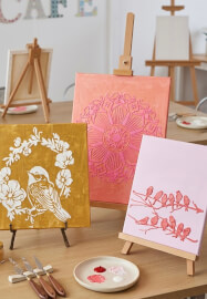 Textured Stencil Art Class