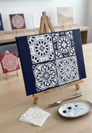 Textured Stencil Art Class