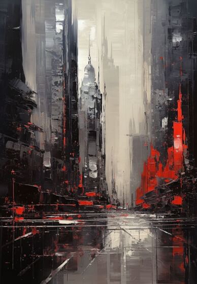 Textured Urban Cityscape Painting Class