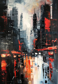 Textured Urban Cityscape Painting Class