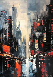 Textured Urban Cityscape Painting Class
