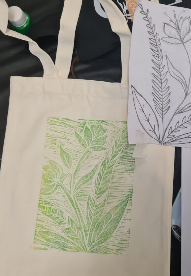 Tote Bag Block Printing Workshop for Beginners