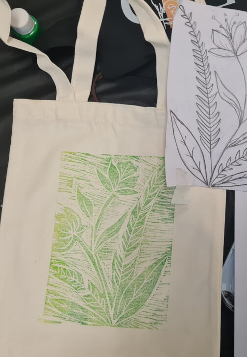 Tote Bag Block Printing Workshop for Beginners