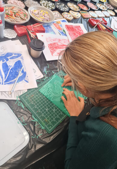 Tote Bag Block Printing Workshop for Beginners