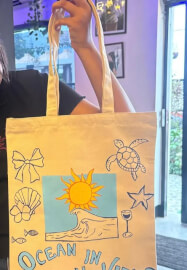 Tote Bag Paint and Sip Class