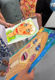 Trash Drawing Workshop: Self-Portrait Edition