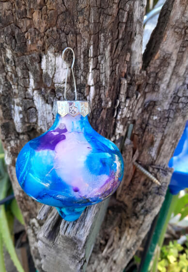 Unique Mixed Media Christmas Baubles Ornaments