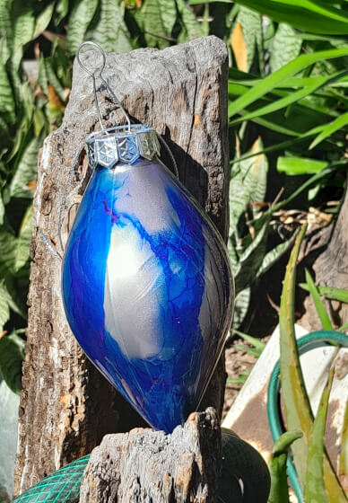 Unique Mixed Media Christmas Baubles Ornaments