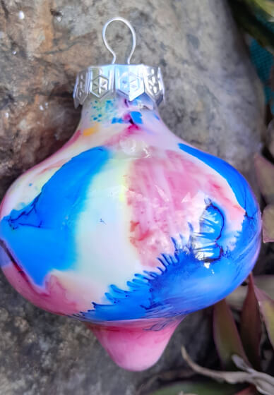 Unique Mixed Media Christmas Baubles Ornaments