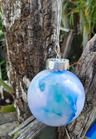 Unique Mixed Media Christmas Baubles Ornaments