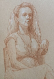 Untutored Life Model Portrait Drawing Experience