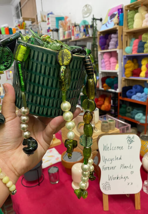Upcycled Beaded Forever Plant Workshop