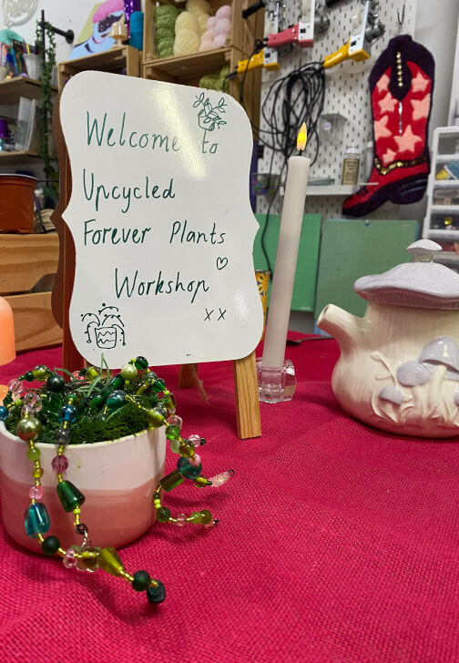 Upcycled Beaded Forever Plant Workshop