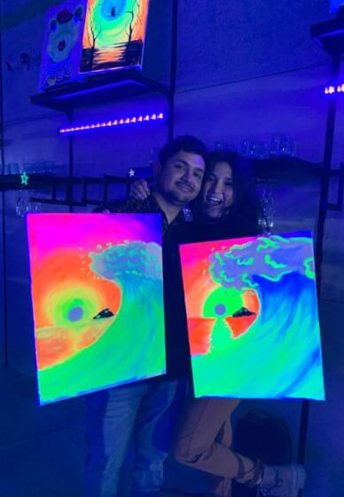 UV Glow in the Dark Paint and Sip Workshop