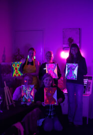 UV Neon Paint and Sip Party Workshop